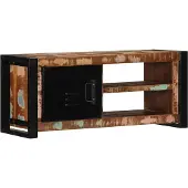 vidaXL Armoire TV 80x30x35 cm bois massif ancien