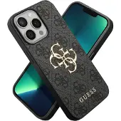GUESS Coque 4G Metal Logo Backcover pour Apple iPhone 13 Pro - Gris