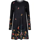 Apricot Robe bleu / jaune / vert / noir