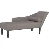 vidaXL Chaise longue avec coussin Taupe Tissu