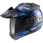 Arai Tour-X5 Match, casque d aventure ,Noir/Gris/Bleu/Bleu Clair ,M