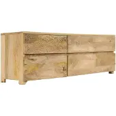 vidaXL Armoire TV en bois massif de manguier 110x30x40 cm