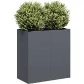 vidaXL Jardinière anthracite 80x40x80 cm acier laminé à froid