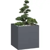 vidaXL Jardinière anthracite 80x80x80 cm acier