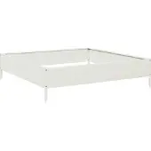vidaXL Lit surélevé blanc 100x100x26 cm acier