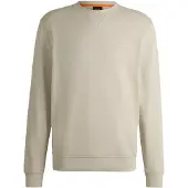 BOSS Sweat-shirt 'Westart' beige clair / blanc naturel