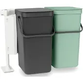 Brabantia Sort Go Poubelle 2 x 16 L Dark Grey Jade Green