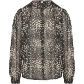 QS Chemisier rosé / noir / blanc cassé