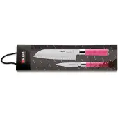 F. Dick Pink Spirit Messer Set Officemesser Santoku Küchenmesser Griff pink