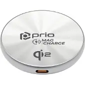 Prio Chargeur magnétique sans fil MAG (USB C) argenté