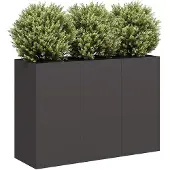 vidaXL Jardinière noir 120x40x80 cm acier laminé à froid