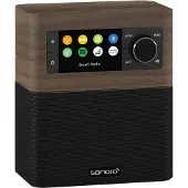 Sonoro Stream SO-4110-101-WB noyer/noir Radio Internet DAB+ (WLAN, Bluetooth, USB, boîtier protégé contre les projections d'eau, télécommande étanche, mode podcast)