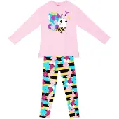 Denokids Set 'Little Bee' bleu roi / jaune / rose / noir