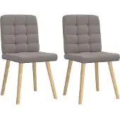 vidaXL Chaise de salle à manger 2 pcs. Tissu taupe