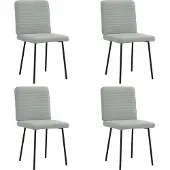 vidaXL Chaises de salle à manger 4 pcs. Gris clair velours
