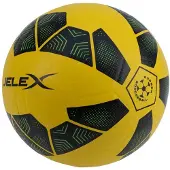 JELEX Bolzplatzheld Ballon de foot en caoutchouc noir-jaune