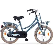 Alpina Vélo pour fille M16 16 pouces, bleu acier, avec porte-bagages avant et freins V-brake
