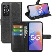 Screen Guard Professional Housse cuir Oppo Reno8 Lite 5G Leather Guard (Oppo Reno 8 Lite 5G), Coque pour téléphone portable, Noir