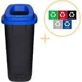 Plafor - Poubelle 90 l – Tri sélectif – Bleu