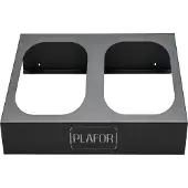 Plafor Poubelle noire - Socle métallique 2 x 90 l