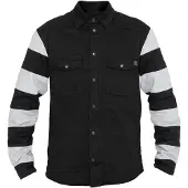 John Doe Motoshirt Prison, chemise/veste textile ,Noir/Blanc ,S