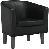 vidaXL Fauteuil noir similicuir
