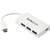 StarTech.com .com 4 Port USB-C Hub - USB C et 3x USB-A - Hub USB 3.0 - Blanc - Hub USB 4 ports - Extension de port USB - Hub USB Type C - Hub - 3 x SuperSpeed USB 3.0 + 1 x USB 3.1 - Desktop