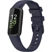 Cover-Discount Fitbit Inspire 3 - Bracelet de remplacement en silicone bleu foncé (Silicone), Sangles de montre, Bleu
