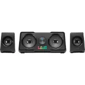 Mars Gaming MARSGAMING MS22, Haut-parleurs de jeu compacts 2.2, flux RGB, subwoofer + 4 haut-parleurs actifs, son DSP 35W, noir