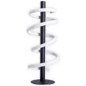 Näve Lampe de table LED, spirale, métal, noir, interrupteur tactile, intensité lumineuse variable