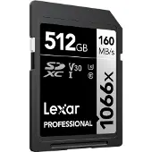 Lexar Professional SDXC 1066x SILVER 512 Go 120 Mo/s
