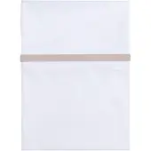 Babys Only Drap lit bébé ruban tissé caillou gris/blanc