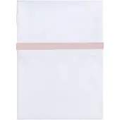 Babys Only Drap berceau ruban tissé vieux rose/blanc