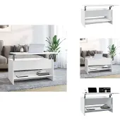 vidaXL Table basse blanche 80x50x40 cm Bois composite - Tables basses