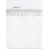 Babys Only Drap berceau ruban tissé Happiness urban taupe/ecru