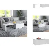 vidaXL Table basse blanche 150x50x35 cm Bois composite - Tables basses