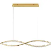 Nova Luce Aurelia - suspension - 120 x 16 x 150 cm - LED 95W dimmable inclus - or