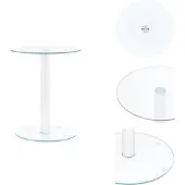 vidaXL Table basse transparente 40 cm verre trempé - Tables basses
