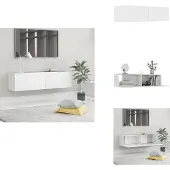 vidaXL Armoire TV Blanc 120x30x30 cm Bois composite - Meuble TV