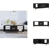 vidaXL Table basse noire 102x50x40 cm Bois composite - Tables basses