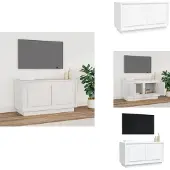 vidaXL Armoire TV Blanc 80x35x45 cm Bois composite - Meuble TV