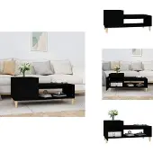 vidaXL Table basse noire 100x50x45 cm Bois composite - Tables basses