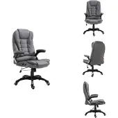 vidaXL Chaise de bureau Anthracite similicuir - Chaises de bureau