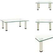 vidaXL Table TV 40x35x17 cm Verre trempé transparent - Meuble TV