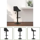 The Living Store Tabouret de bar noir velours