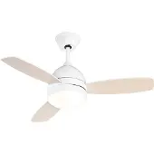 QAZQA Ventilateur de plafond blanc avec télécommande - Rotar