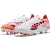 Puma Chaussures de sport ULTRA 5 MATCH FG/AG, chaussures de football pour hommes, couleur blanche, adaptées également pour un usage quotidien