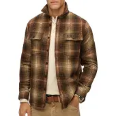 Superdry Veste mi-saison 'Miller' marron / noir / blanc