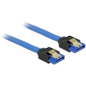 DeLOCK - Câble SATA - Serial ATA 150/300/600 - SATA (R) pour SATA (R) - 30 cm - verrouillé - bleu