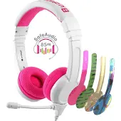 BuddyPhone School+, filaire, appels/musique, 20 - 20000 Hz, casque, rose, blanc